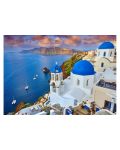Puzzle Enjoy de 1000 piese - Santorini View with Boats, Greece - 2t